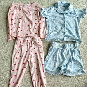 Bundle Set Heart & Floral Pajama Set